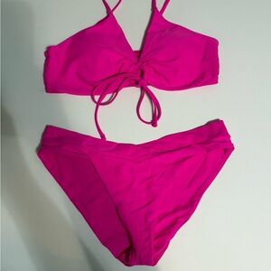 Cupshe Hot Pink Bikini Set Size Large